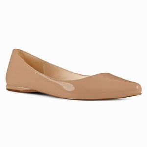 Nine West Speakup Almond Toe Flats - Brown - Ireland (HI3142908)